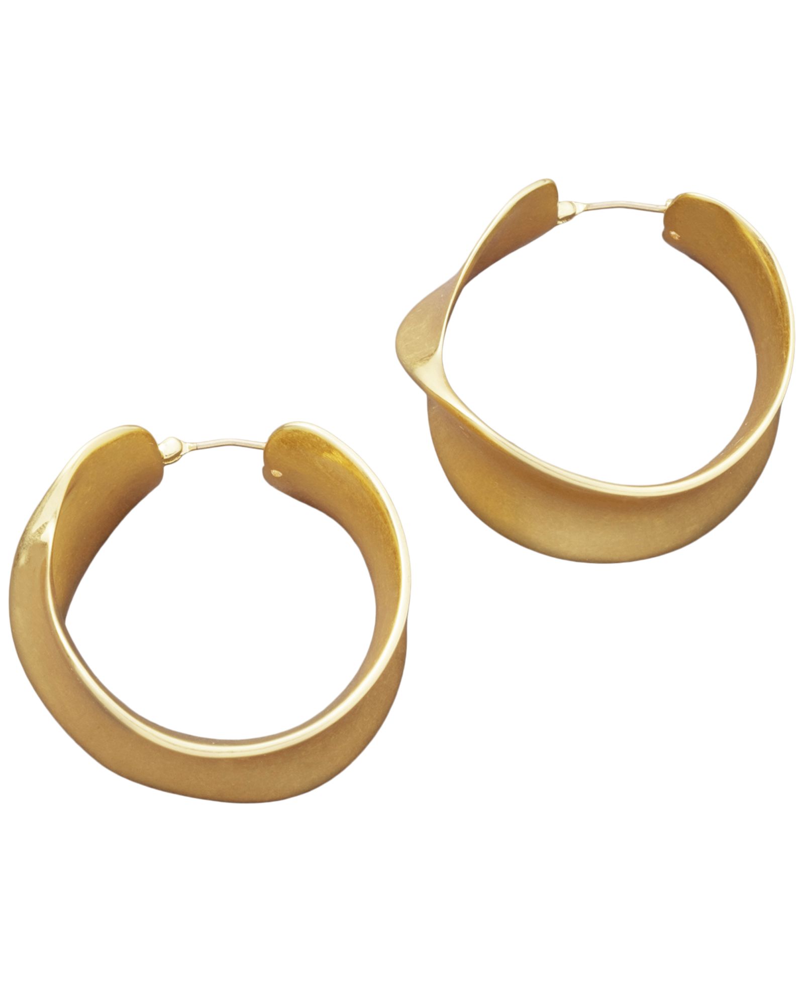 Серьги-кольца Donna Karan New York Gold-Tone Twisted Wide Hoop
