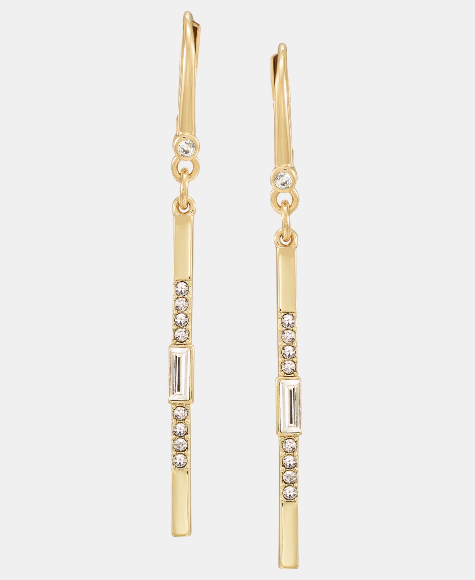DKNY Серьги линейные с кристаллами Drama Gold-Tone