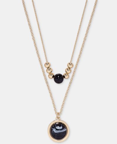 Подвеска DKNY Jet Two Row Cabachon Pendant Necklace