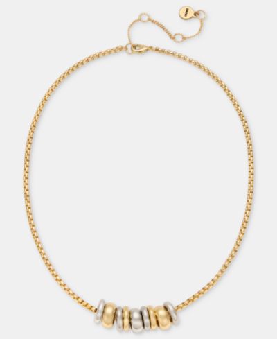 DKNY ожерелье с объемными бусинами Rondelle, 16" + 3" удлинитель