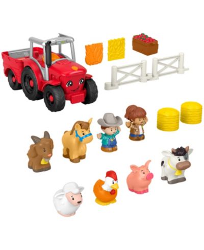 Little People Caring for Animals Musical Push-Along Playset, 10+ Piece Set, Ages 0+