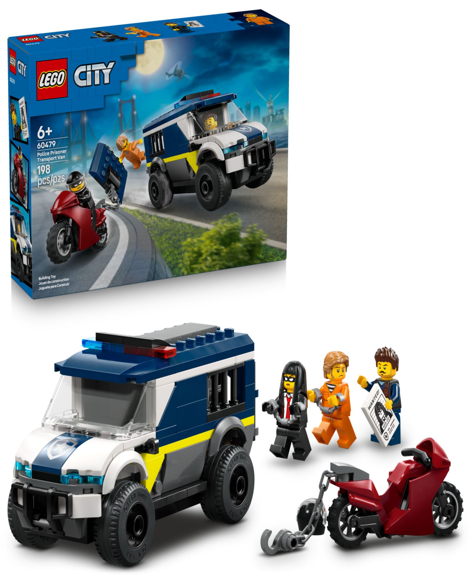 Конструктор LEGO® City Police Prisoner Transport Van 60479, 198 деталей