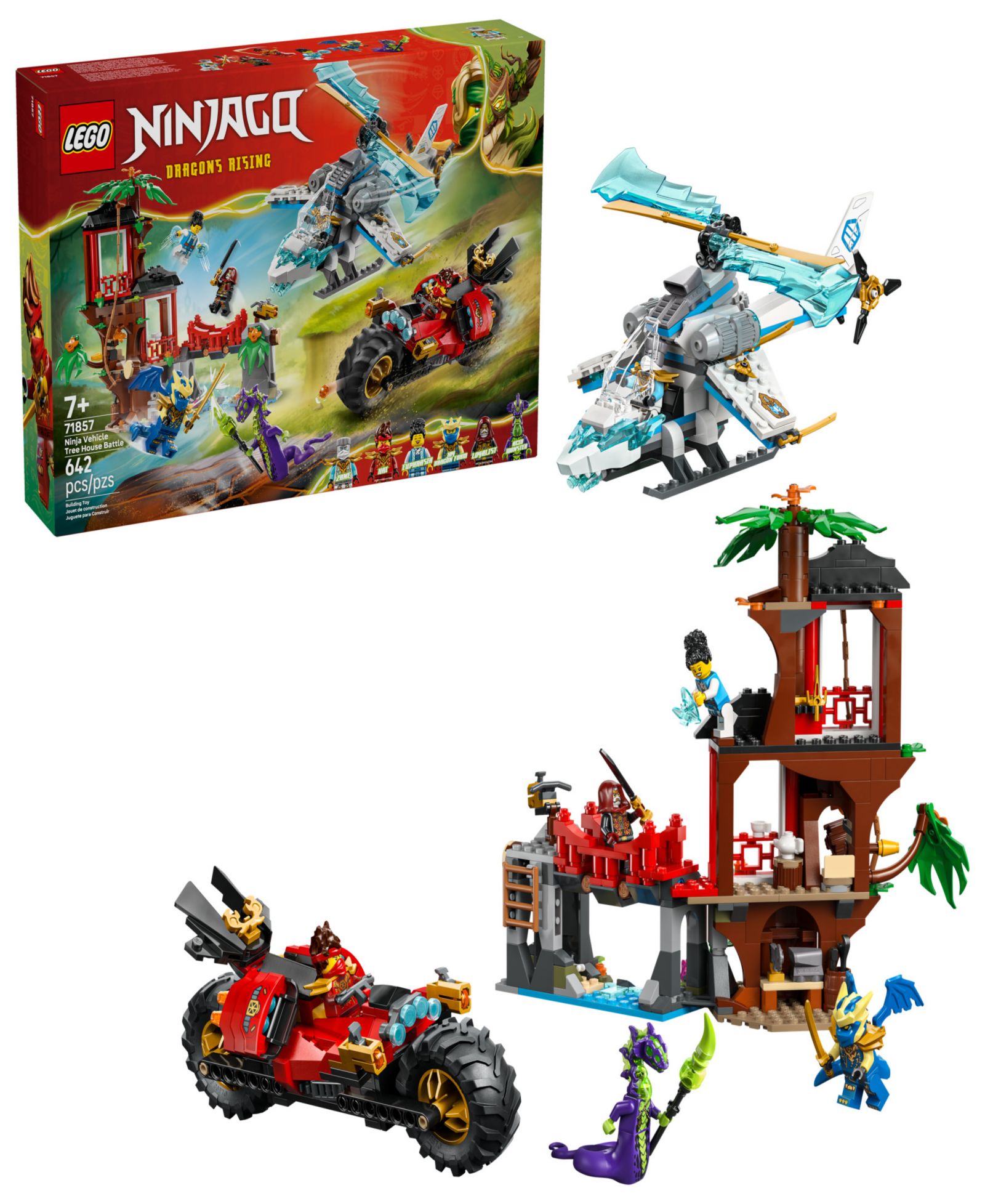 LEGO® NINJAGO Ninja Vehicle Tree House Battle 71857, 642 деталей