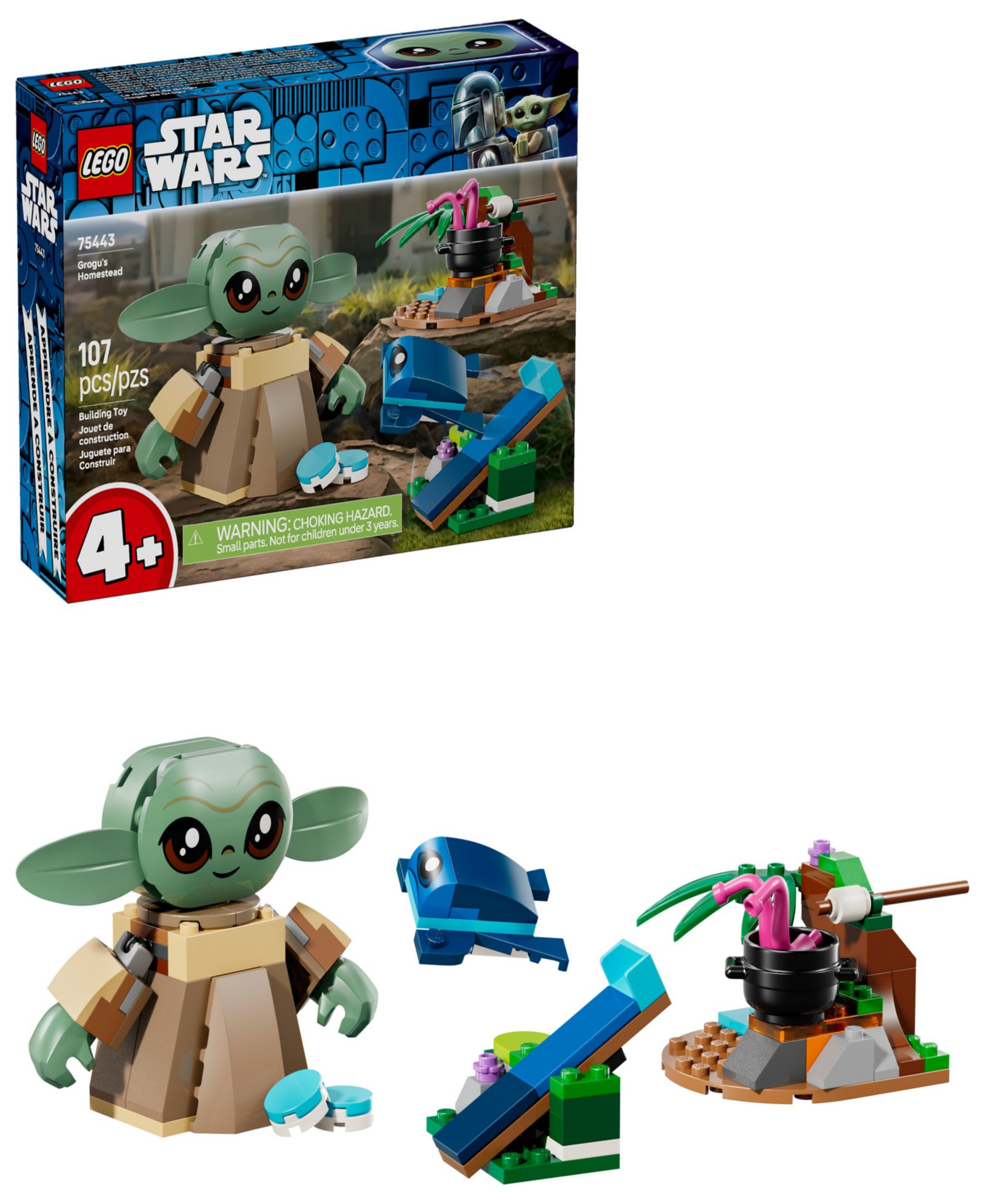LEGO® Star Wars Grogu's Homestead Building Toy 75443, 107 деталей