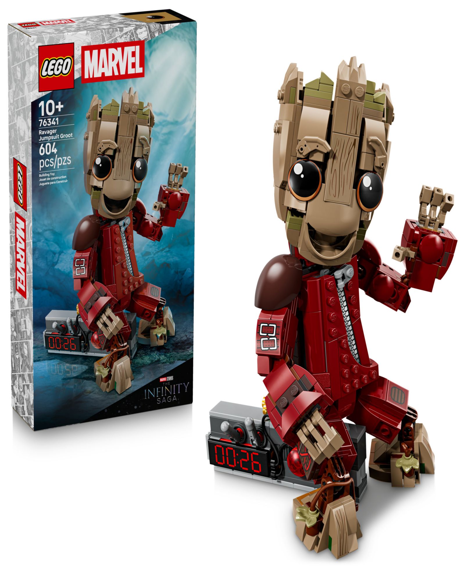 LEGO® Marvel Ravager Jumpsuit Groot Kids Building Toy 76341, 604 Pieces