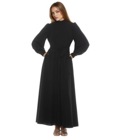 Alexia Admor Women's Isaliah Mockneck Blouson Sleeve Maxi Dress