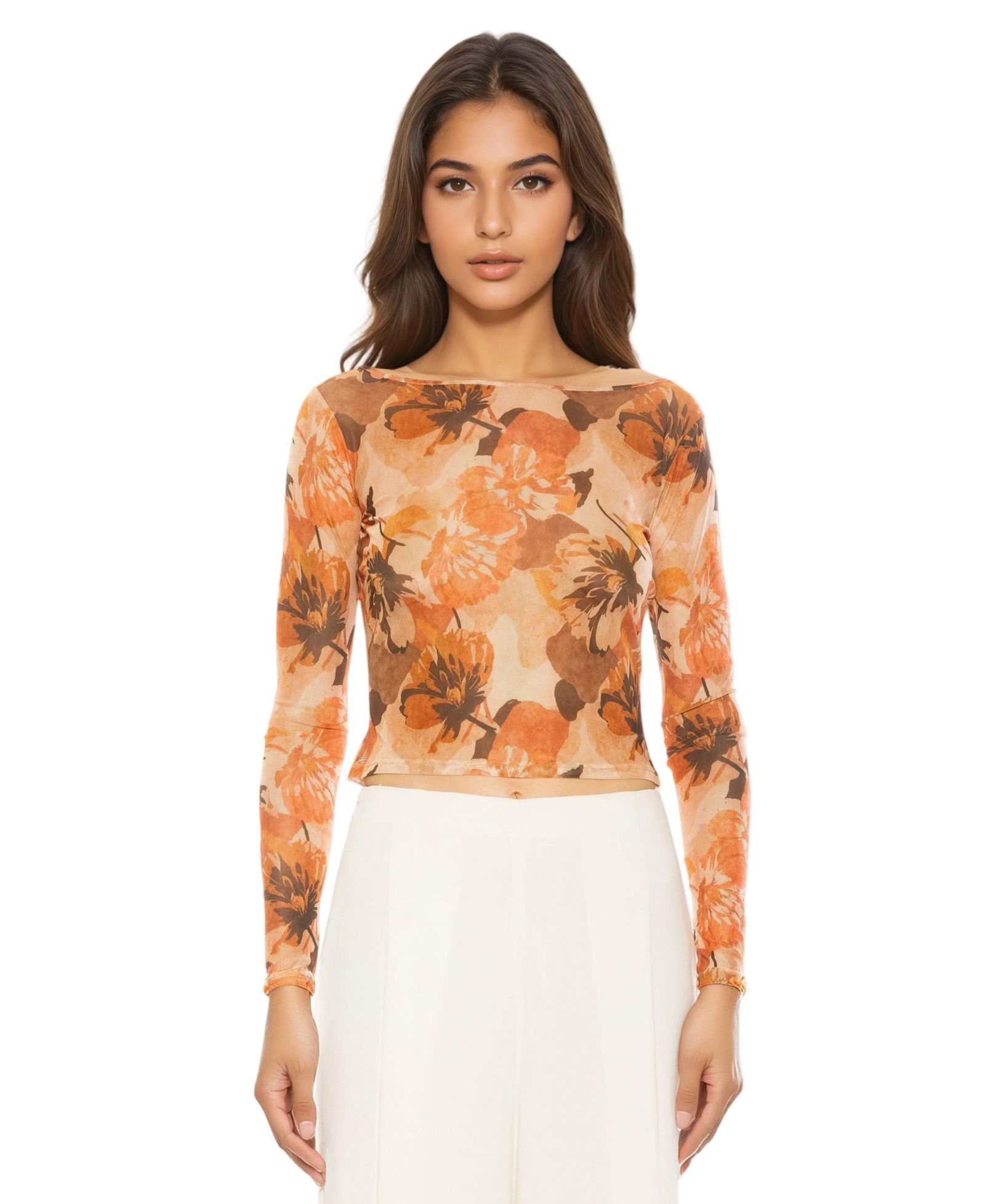Alexia Admor Женский топ Alexia Admor Opal Boatneck Sheer Mesh
