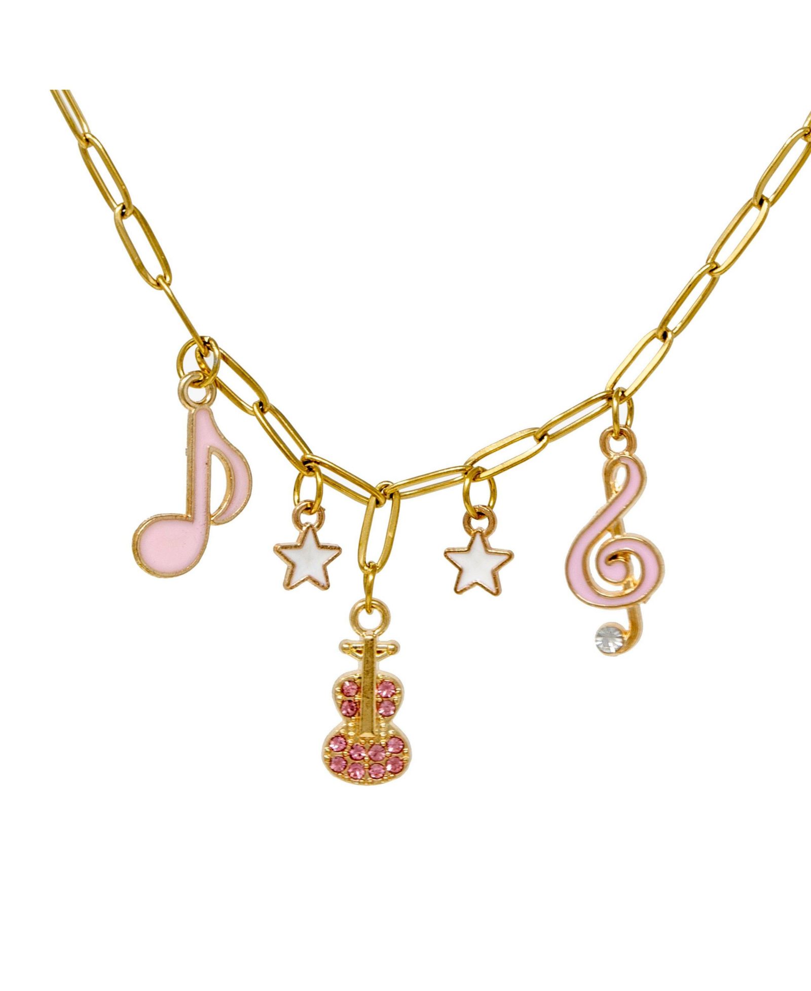 Zomi Gems Kids Music Multi Charm Necklace with Guitar
