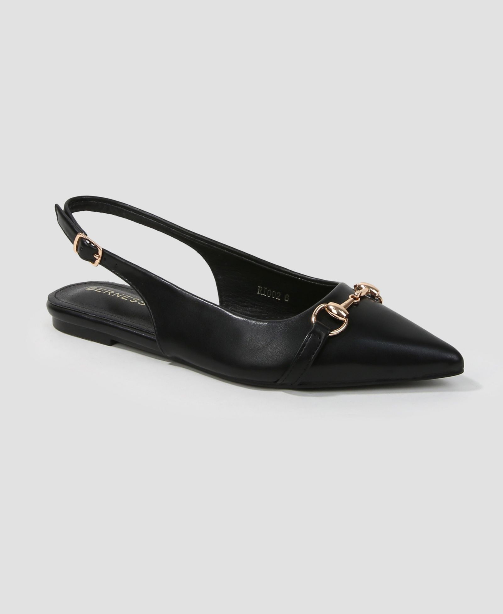 BERNESS Women's Rio02 Slingback Flats with Gold-Tone Bit