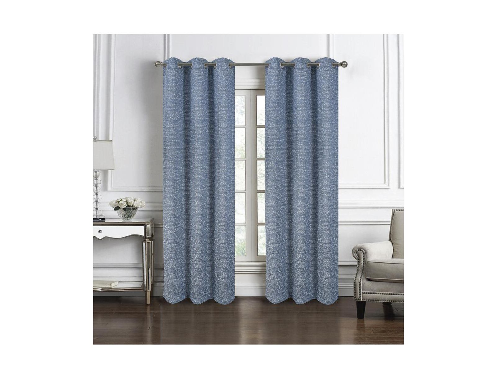 RT Designers Collection 38" x 84" Polyester Roman Jacquard Premium Grommet Panel Pair