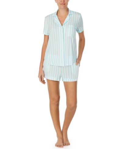 kate spade new york Комплект пижам из модального трикотажа с коротким рукавом и воротником Notch Collar
