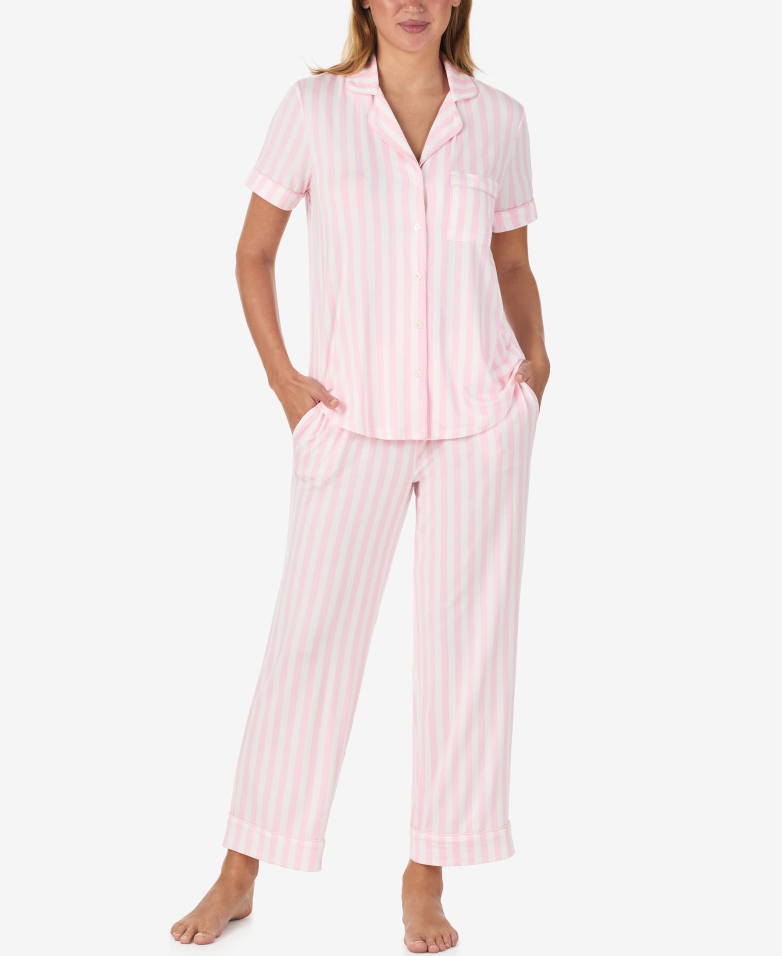 kate spade new york Women's Short-Sleeve Modal Jersey 2-Piece Pajama Set