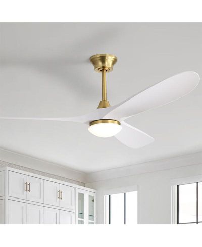 Sofucor 60-inch Modern Gold 3-blade Ceiling Fan Light With Remote Control Supports Mobile Phone Connection And Voice Function