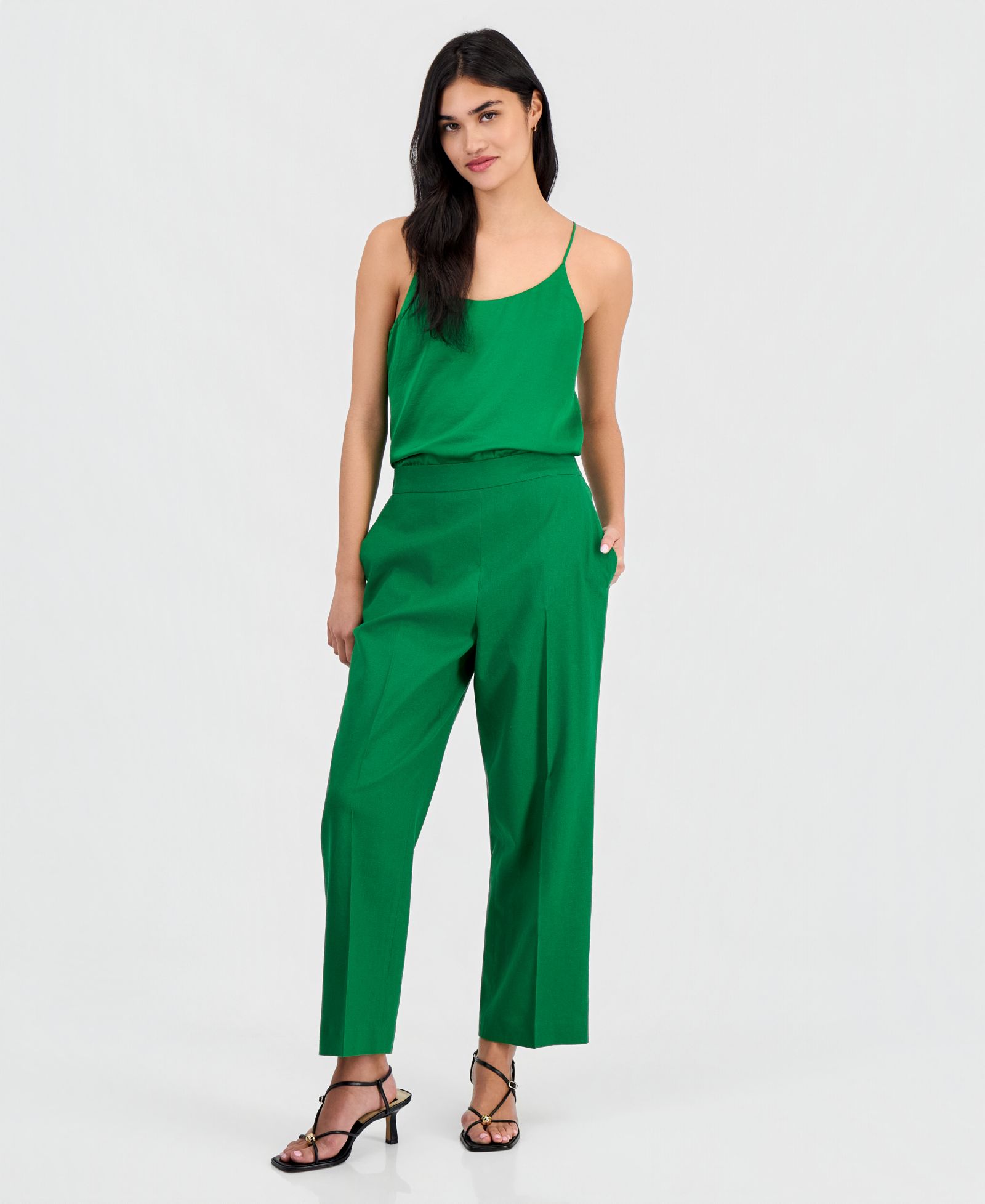 Bar III Women's Pull-On Linen-Blend Pants, Macy's Exclusive