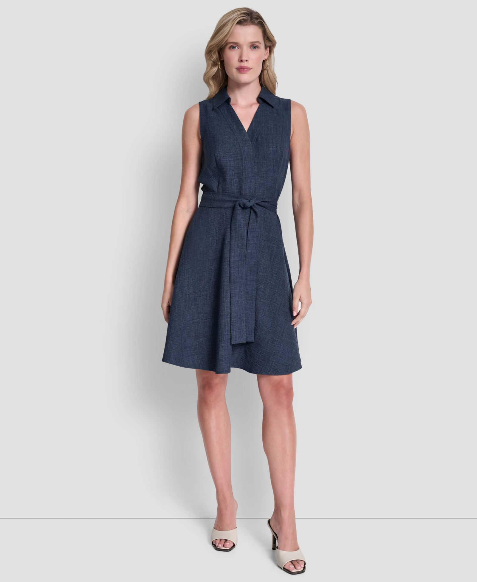 Женское платье-рубашка DKNY Sleeveless Button-Front