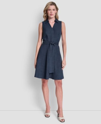 Женское платье-рубашка DKNY Sleeveless Button-Front