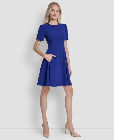 Женское платье DKNY Women's Short-Sleeve Jewel Neck