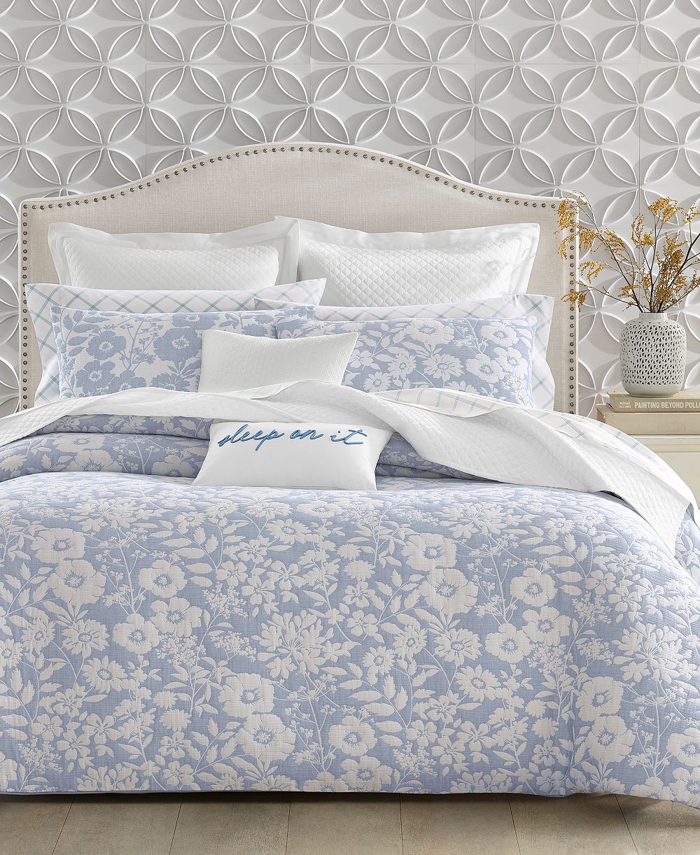 Charter Club Silhouette Floral 3-Pc. Comforter Set, King, Exclusively at Macy’s