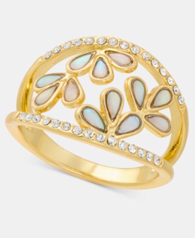 Charter Club Mother-of-Pearl & Cubic Zirconia Ring, Macy's Exclusive