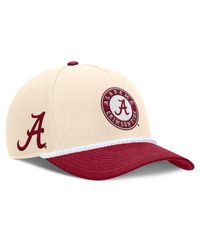 Nike Men's and Women's Natural Alabama Crimson Tide 2026 Primetime Natural 5-Panel Rope 2-Tone Rise Hat