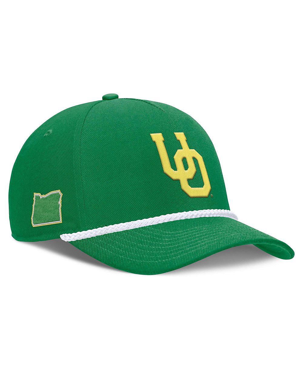 Nike Мужская и Женская кепка 5-Panel Rope Rise Oregon Ducks 2026 Basketball Refresh Green