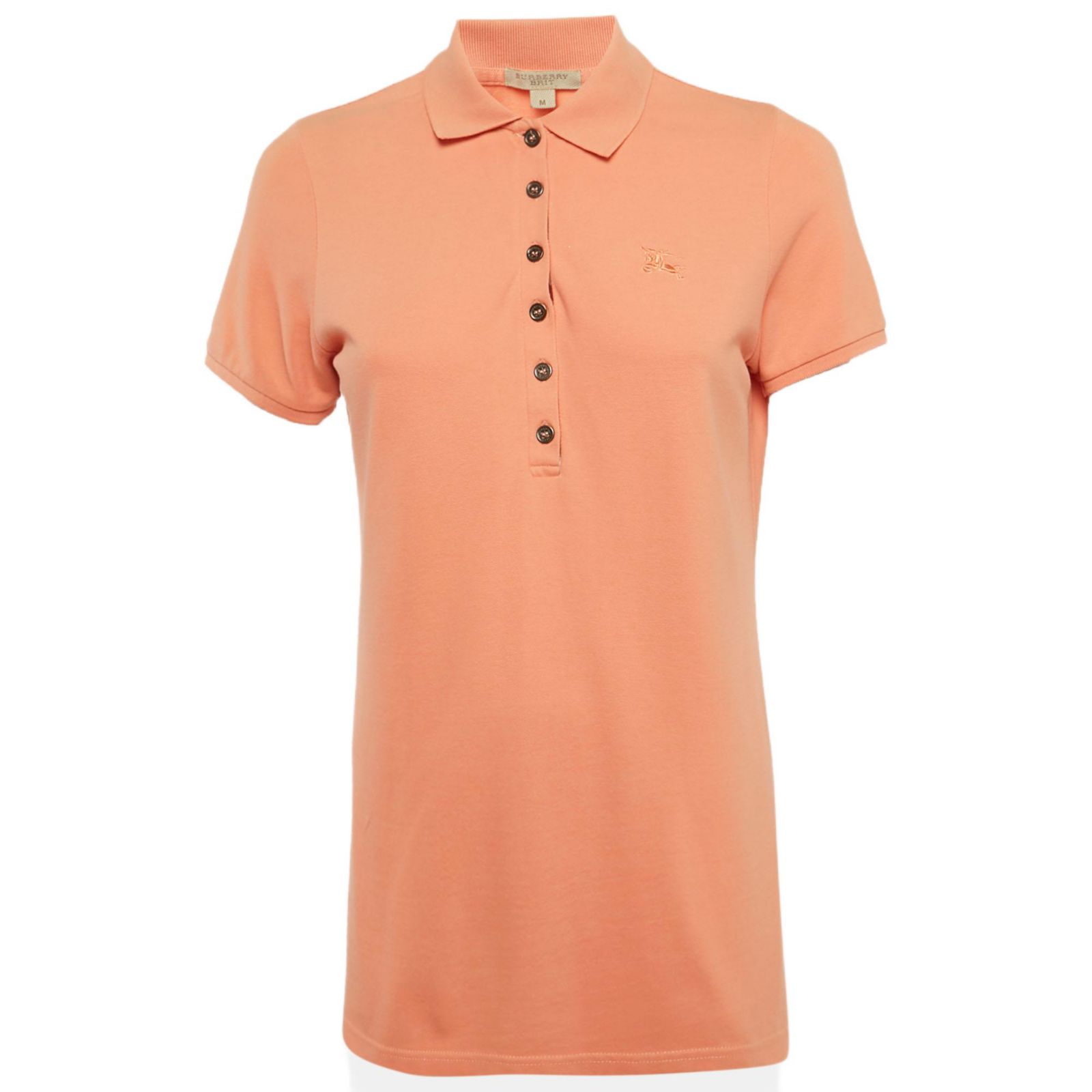 Pre-Owned Burberry Women's ange Logo Embroidered Cotton Polo T-Shirt