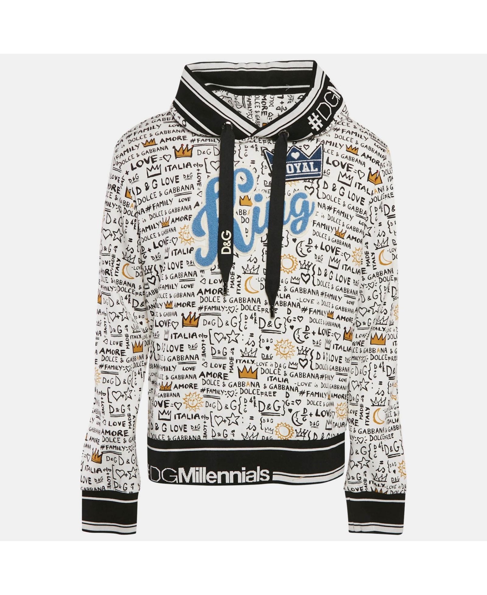 Pre-Owned Dolce & Gabbana Мужской джерси-свитшот из хлопкового трикотажа с принтом Graffiti