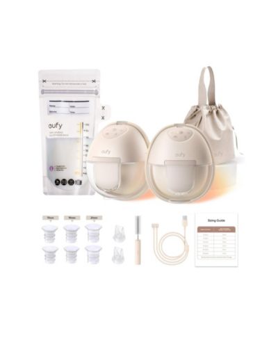 Портативный электрический молокоотсос eufy Heated Wearable Breast Pump S1 с мешком для хранения молока (120 Pieces)