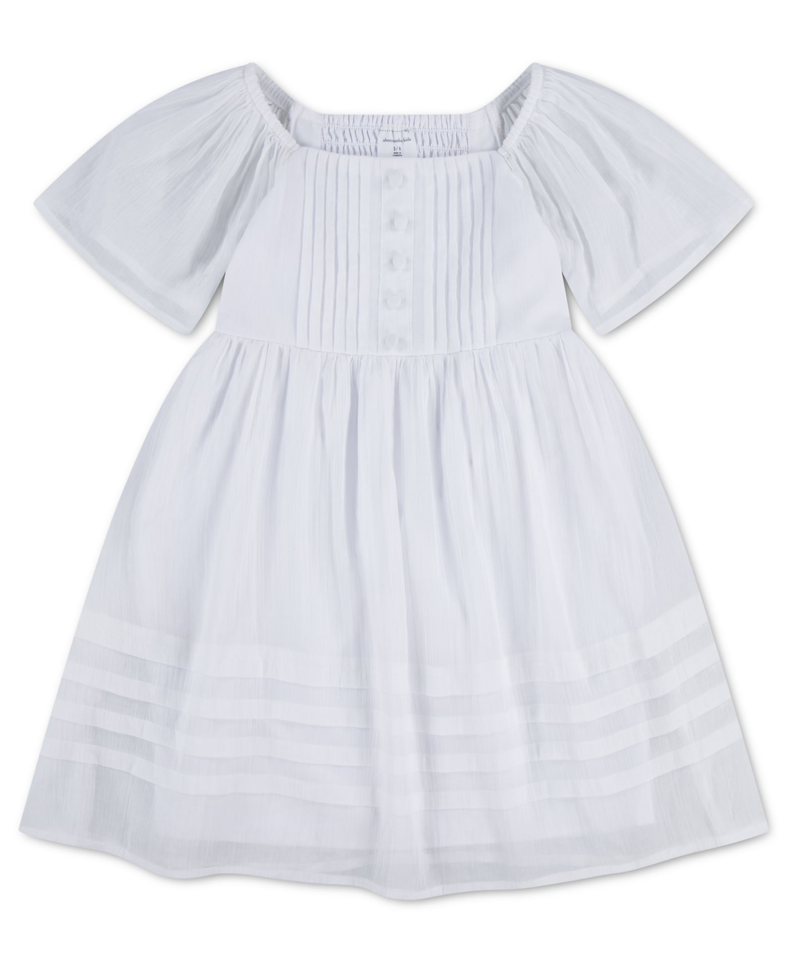 abercrombie kids Мини-платье с квадратным вырезом Pintuck Square Neck для девочек