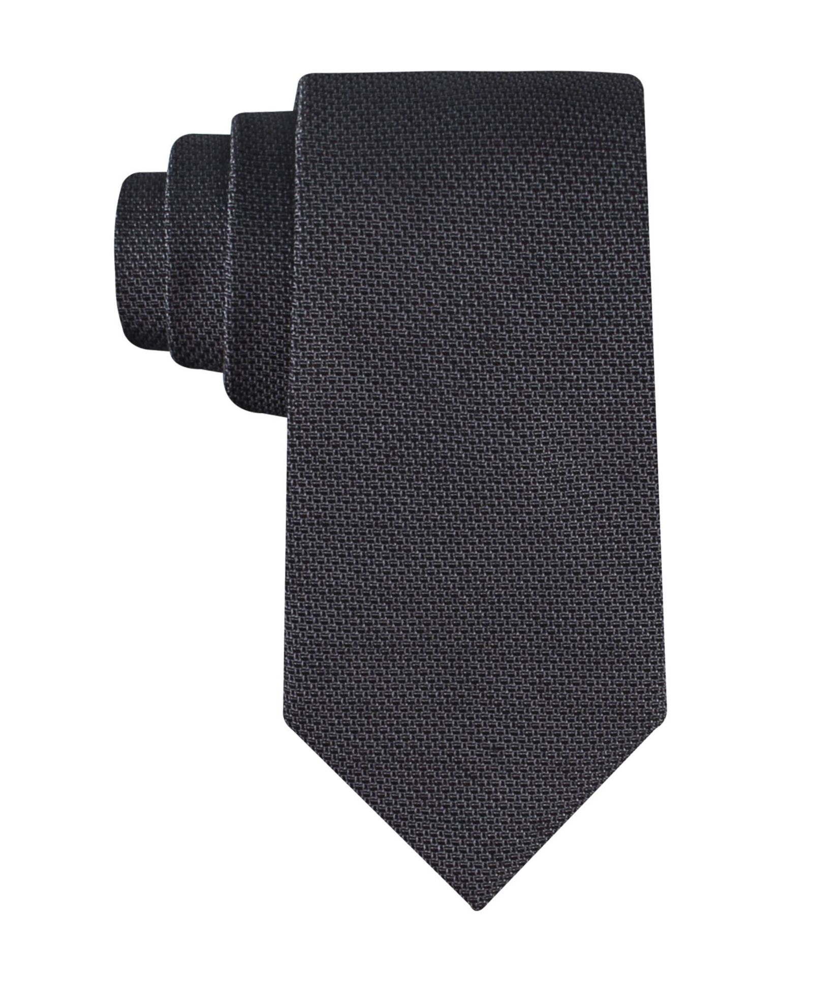 Calvin Klein Men's Textured Solid Silk & Linen Blend Tie