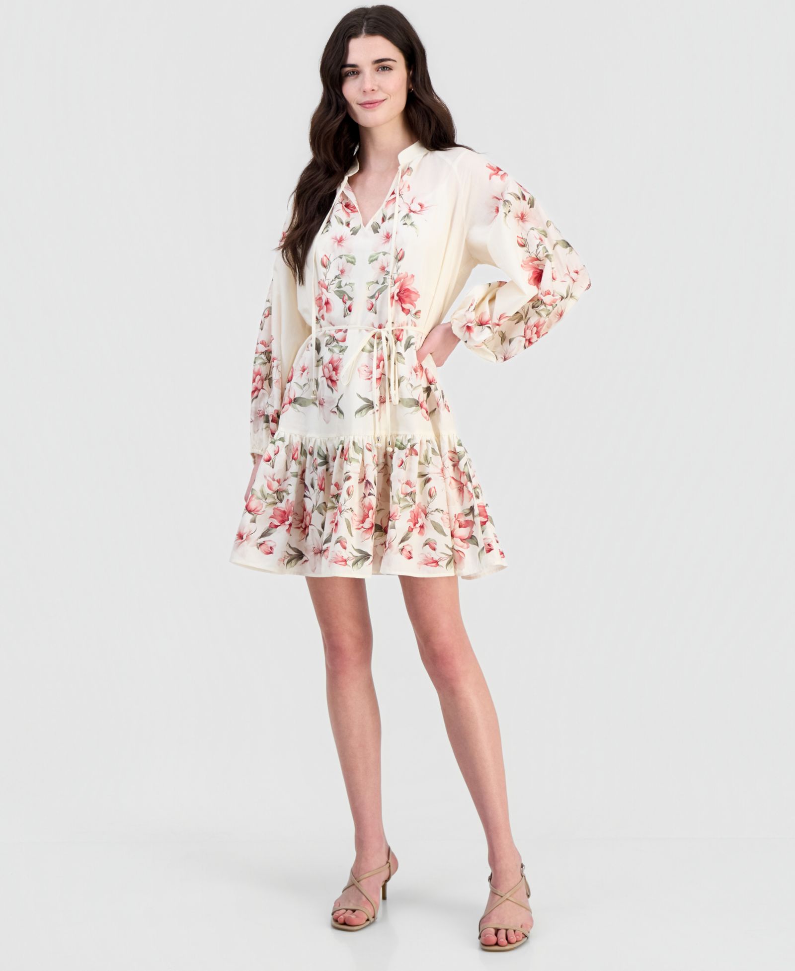 Серьги Sam Edelman Cotton Placed-Print Mini, мини-платье (ошибка в категории, переведено как платье/серьги по контексту) -> Серьги Sam Edelman с принтом из хлопка