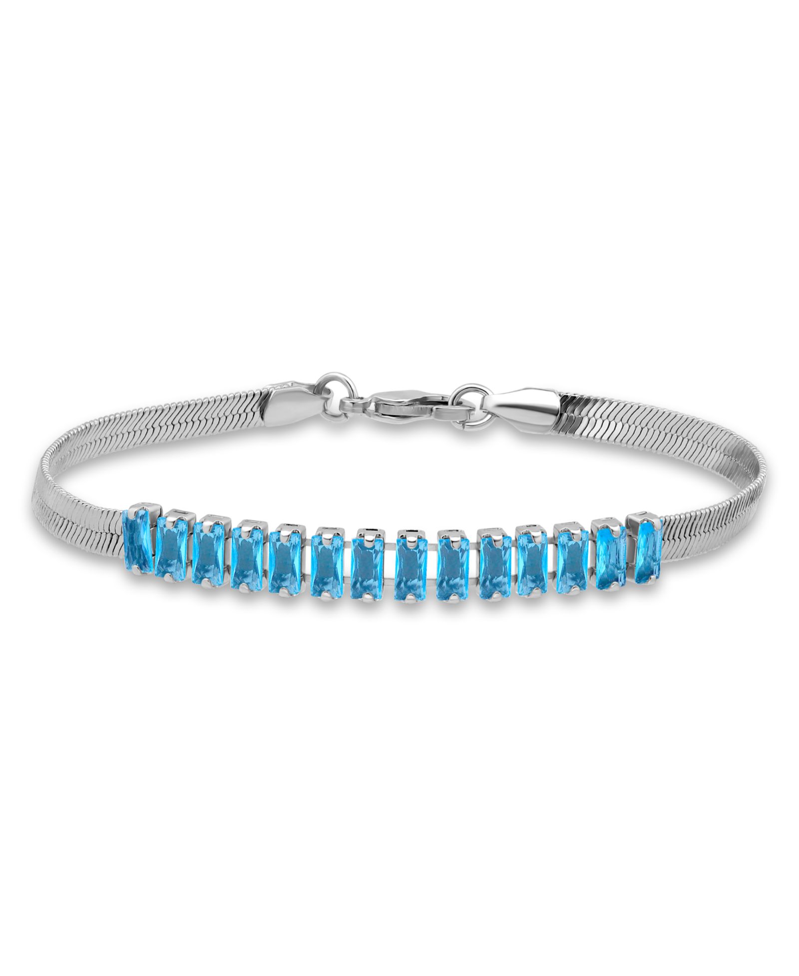 Браслет Macy's Herringbone Blue Cubic Zirconia