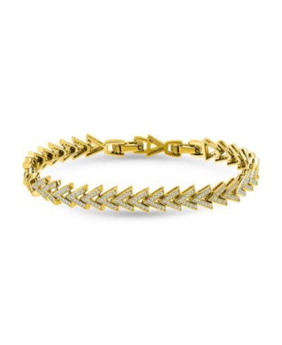Браслет Macy's с микро-паве из фианитов, дизайн Chevron, 2 1/10 ct. t.w.