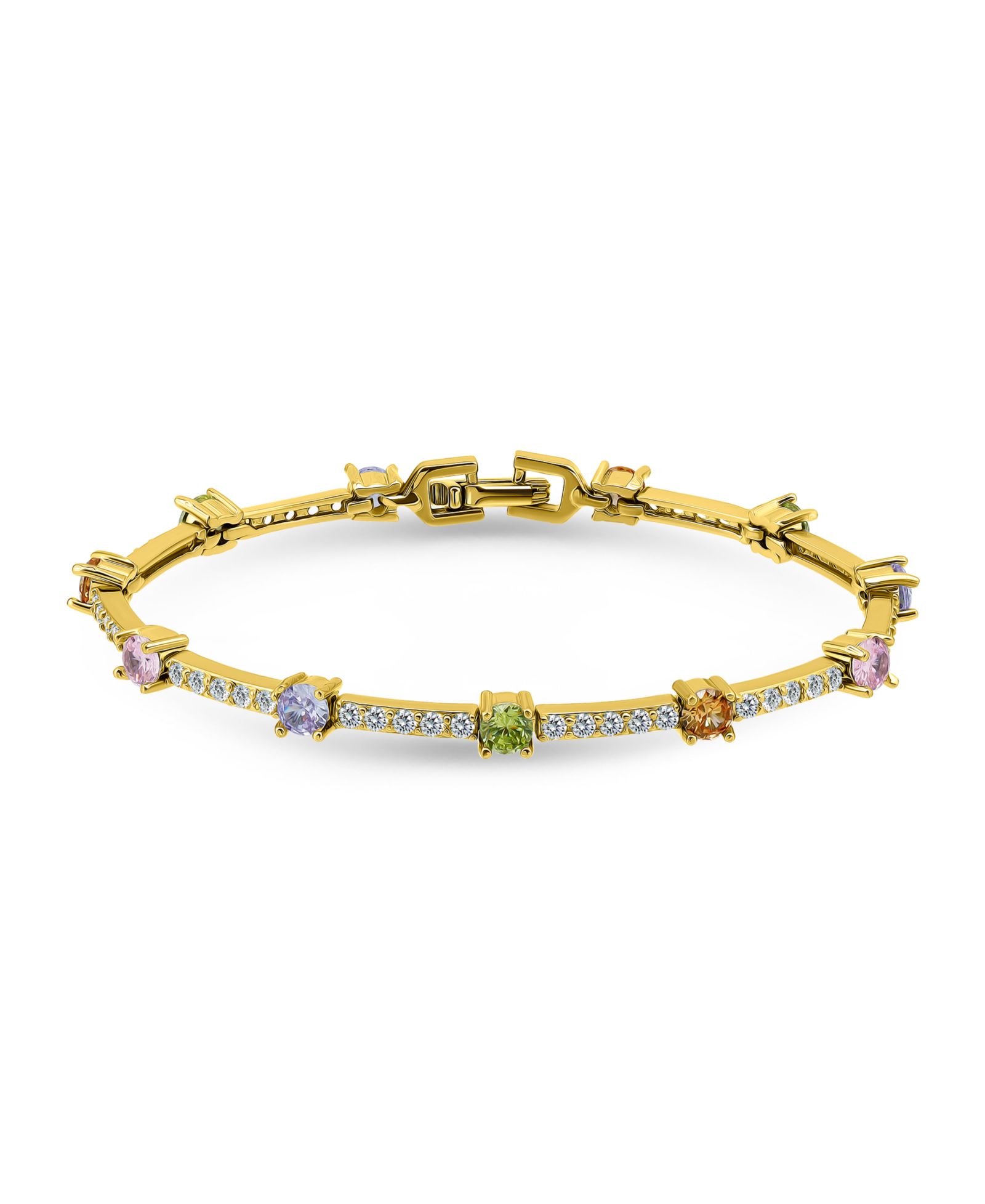 Браслет Macy's с круглыми камнями Cubic Zirconia Pave Link