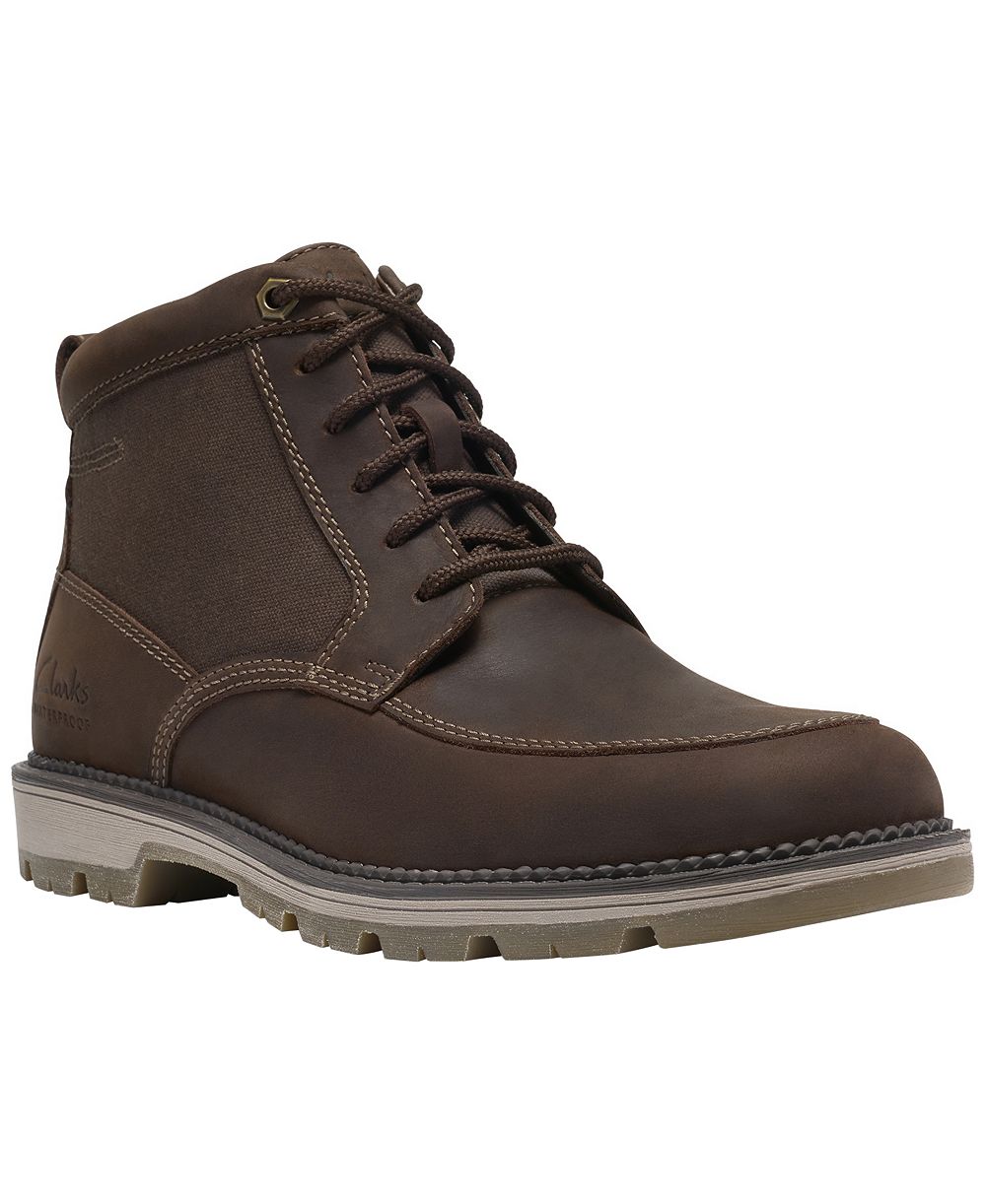Clarks Men's Maplewalk Rise Waterproof Lace-Up Leather Boots