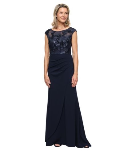Платье Alex Evenings Petite Boat Neck Crepe Ball