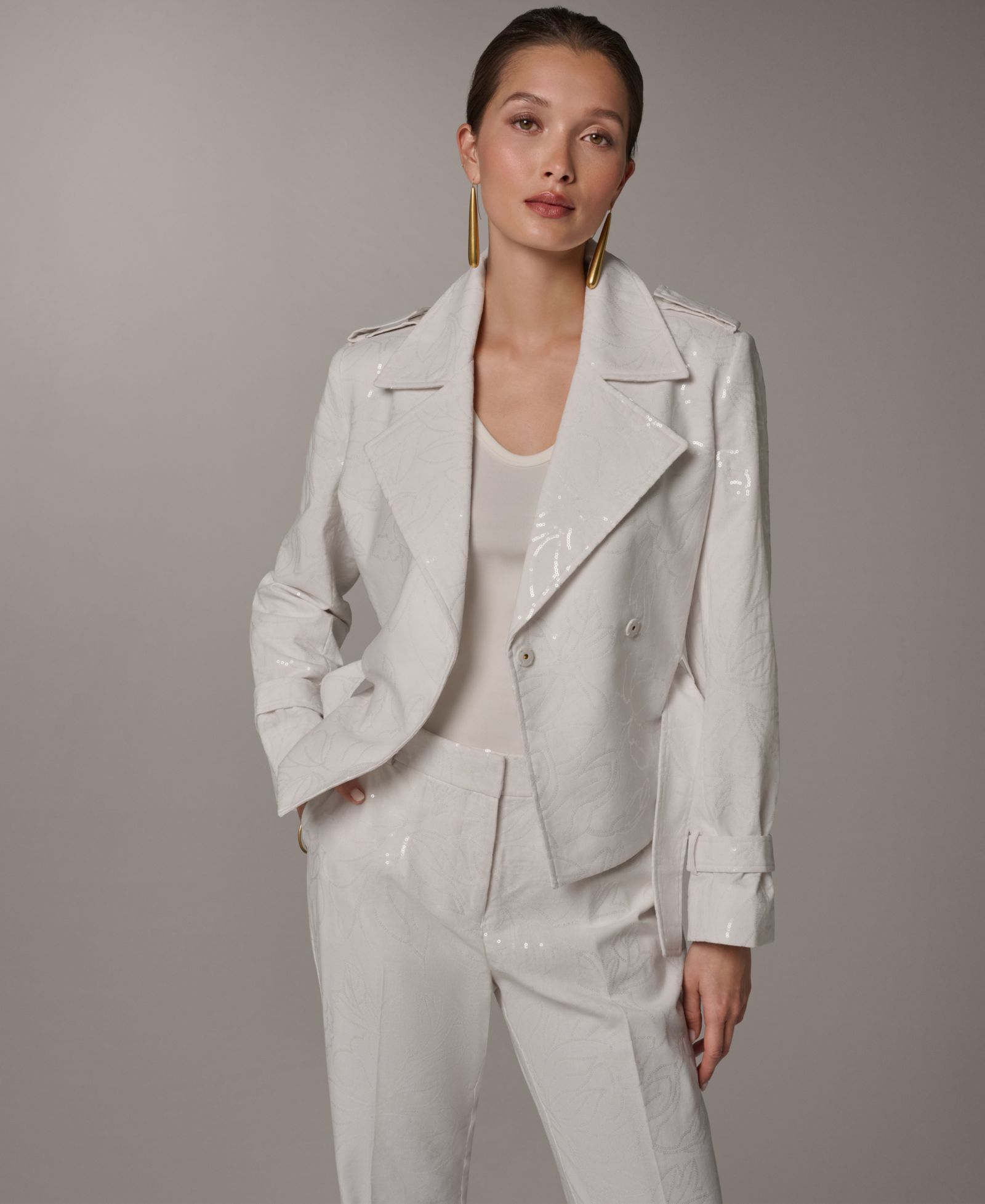 Donna Karan New York Women's Notch Lapel Collar Blazer