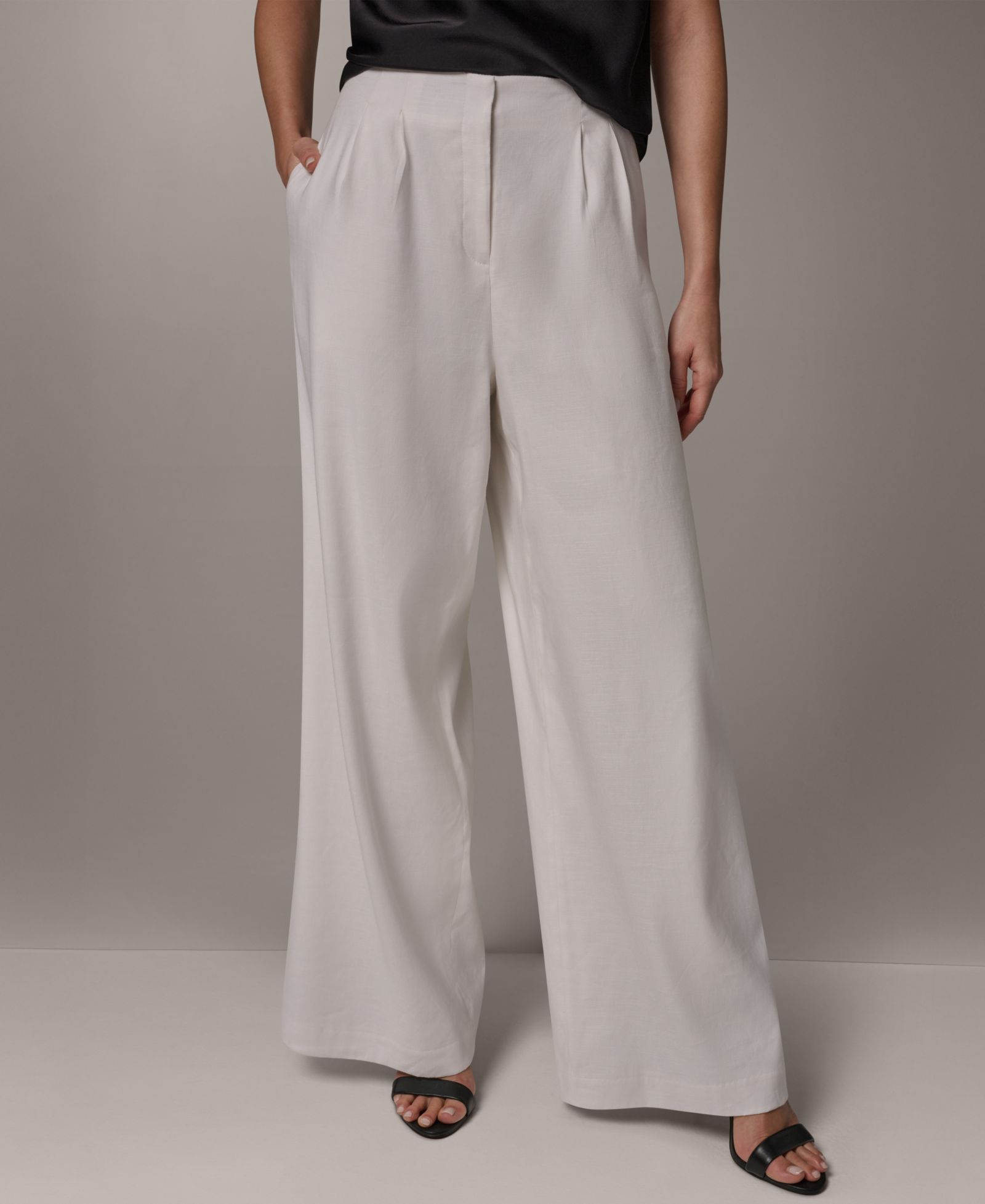 Женские брюки Donna Karan New York со складками и широкими штанинами