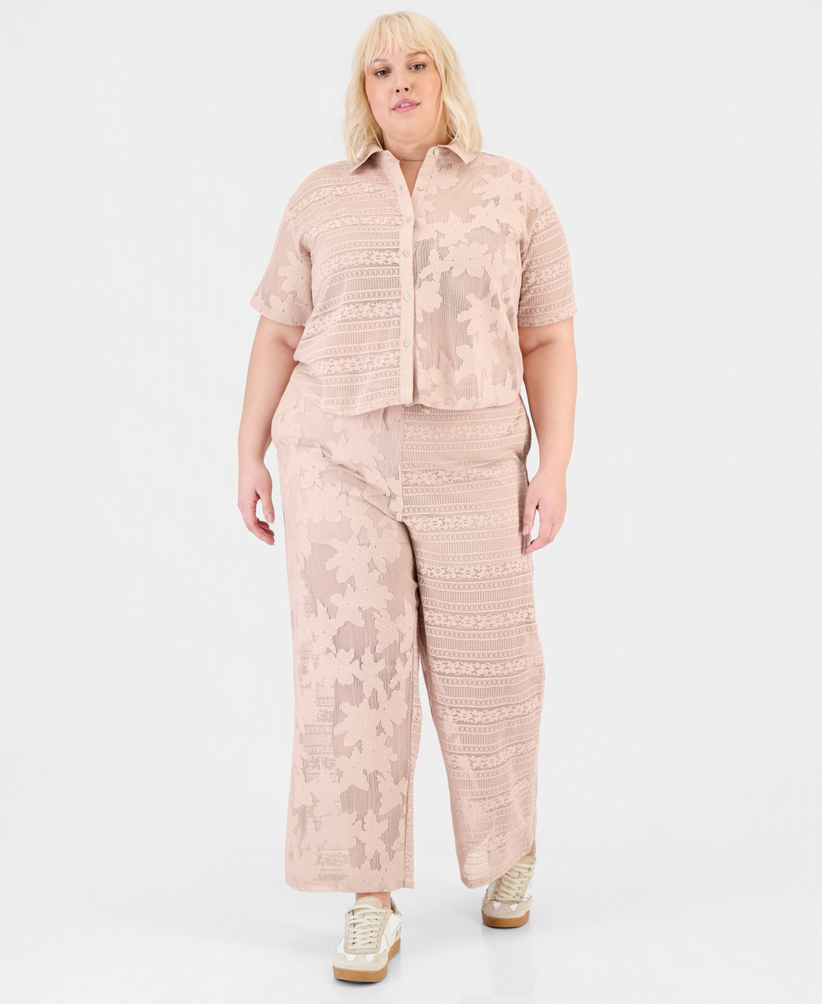 And Now This Trendy Plus Size Lace Drawstring-Waist Pants, Macy's Exclusive