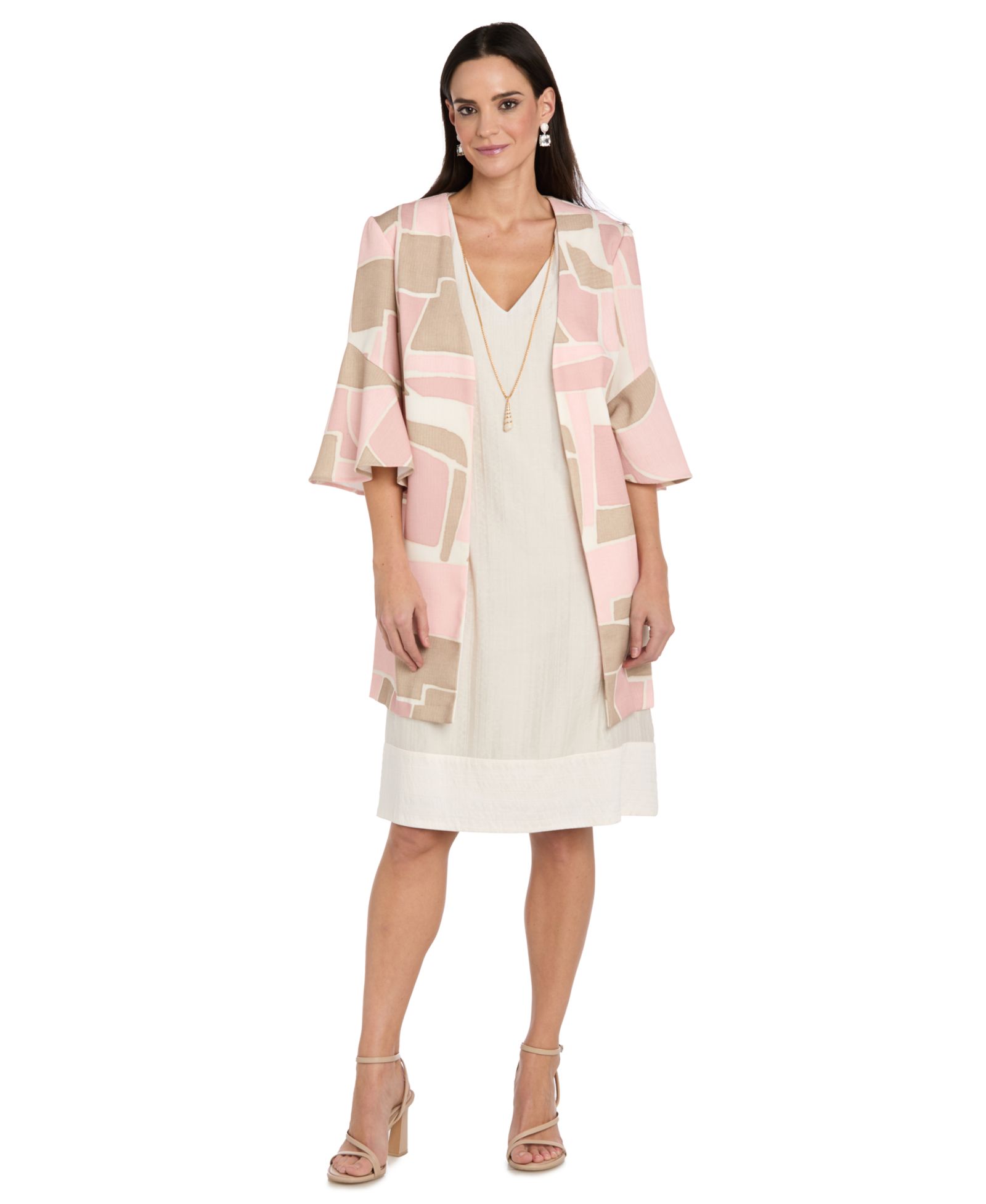 R & M Richards Платье-жакет с принтом Petite