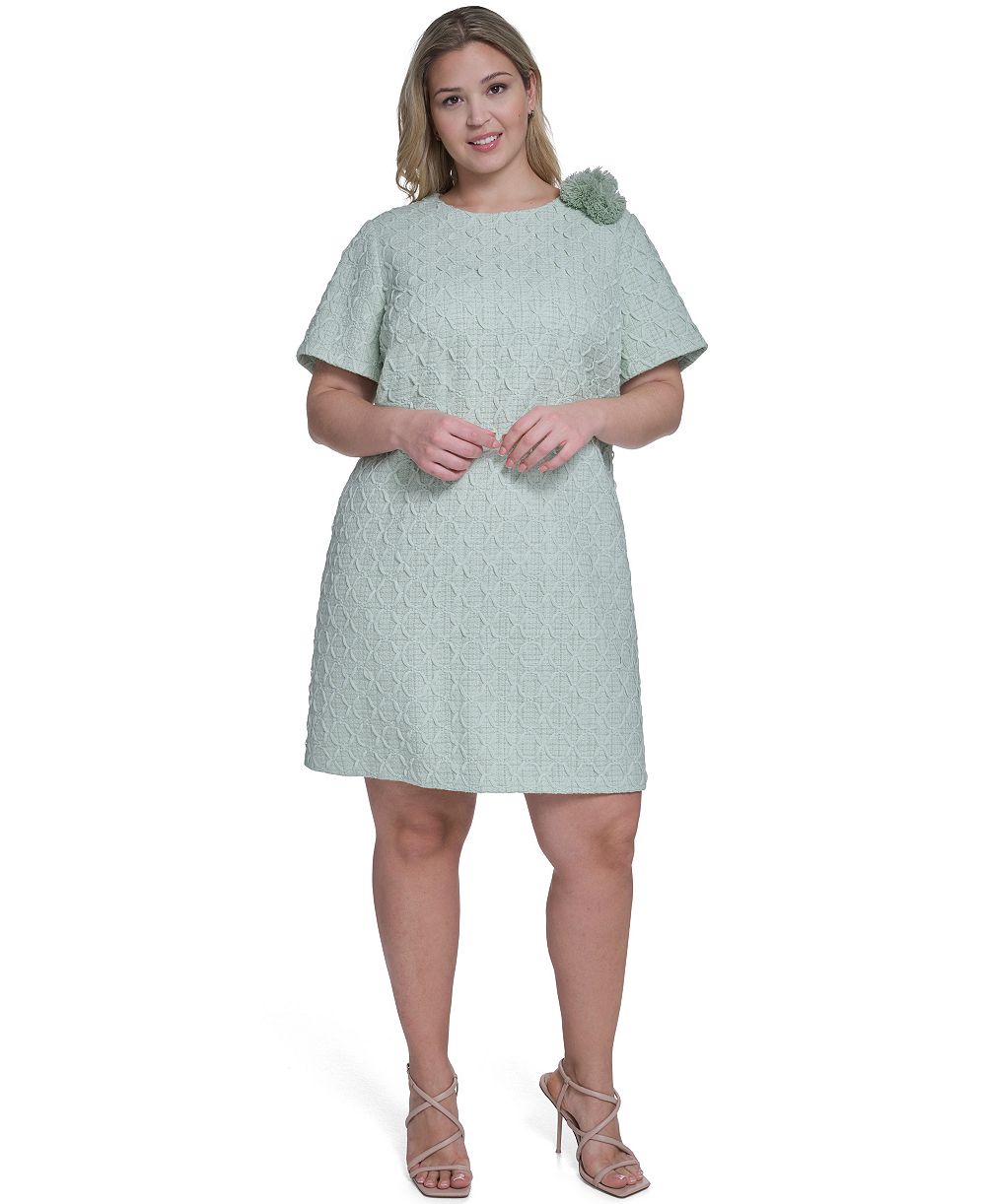 Женское короткое платье Eliza J Plus Size Appliqué Detail Short Dress