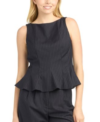 BCX Juniors' Pinstripe Boat Neck Top