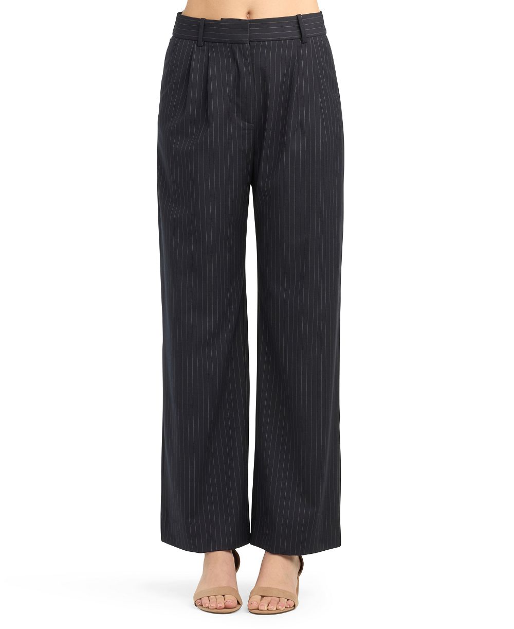 BCX Juniors' Pinstripe Pleated Pants