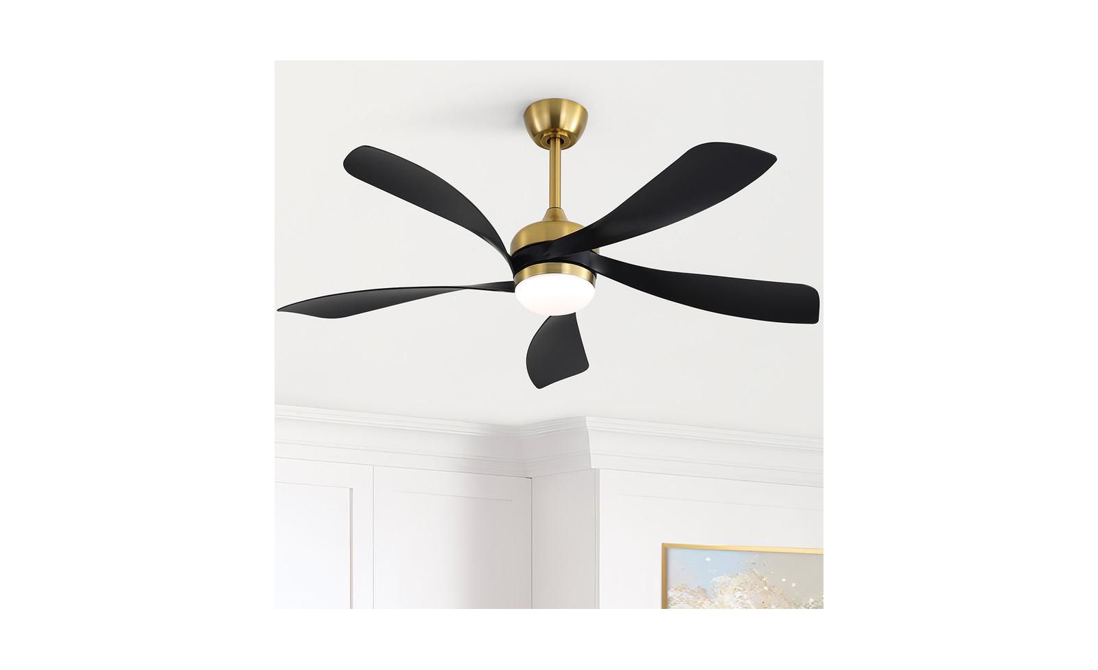 Sofucor потолочный вентилятор 52-inch Modern Gold с LED светом и пультом управления