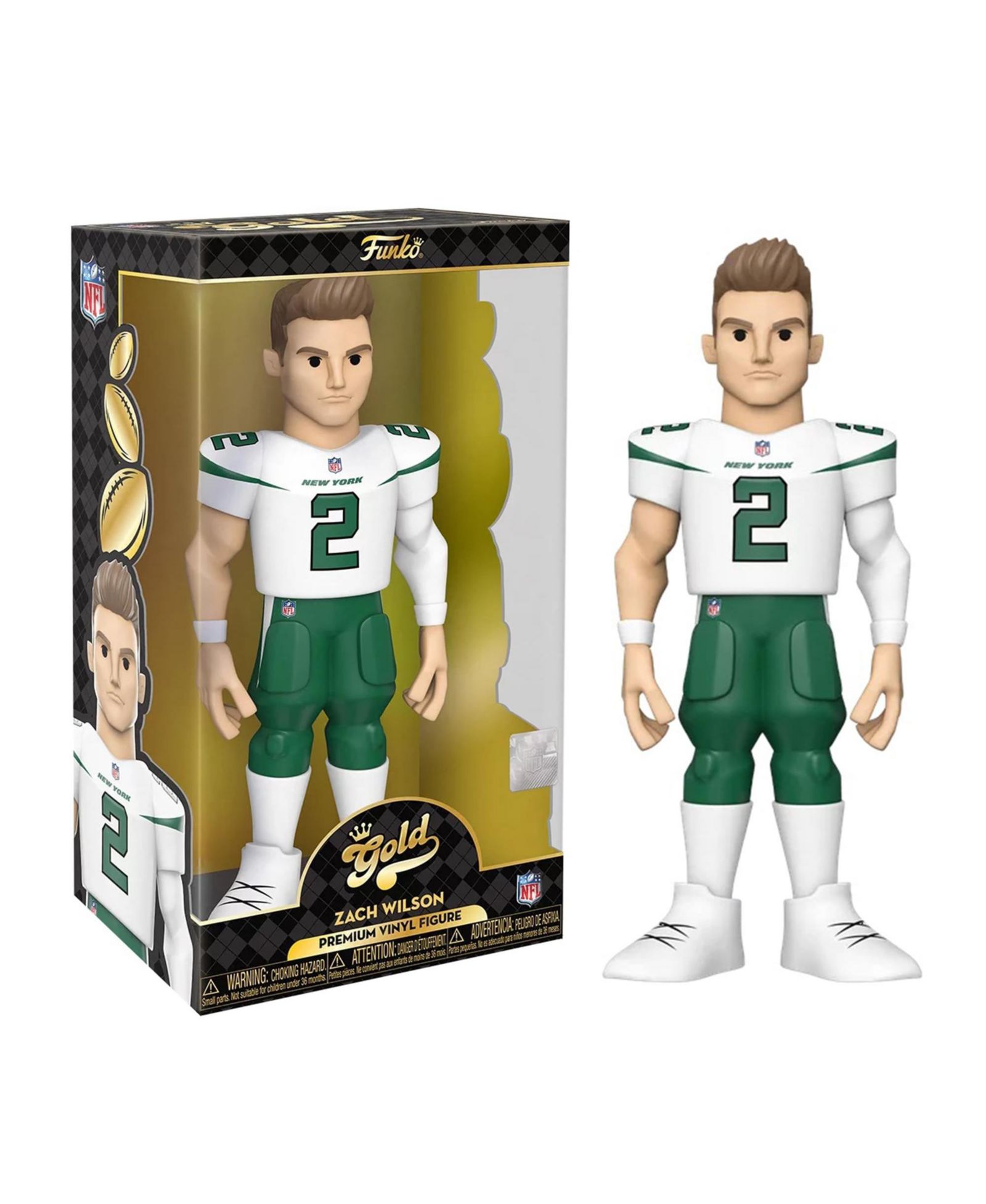 Фигурка Funko Pop! New York Jets Zach Wilson Gold, 12"