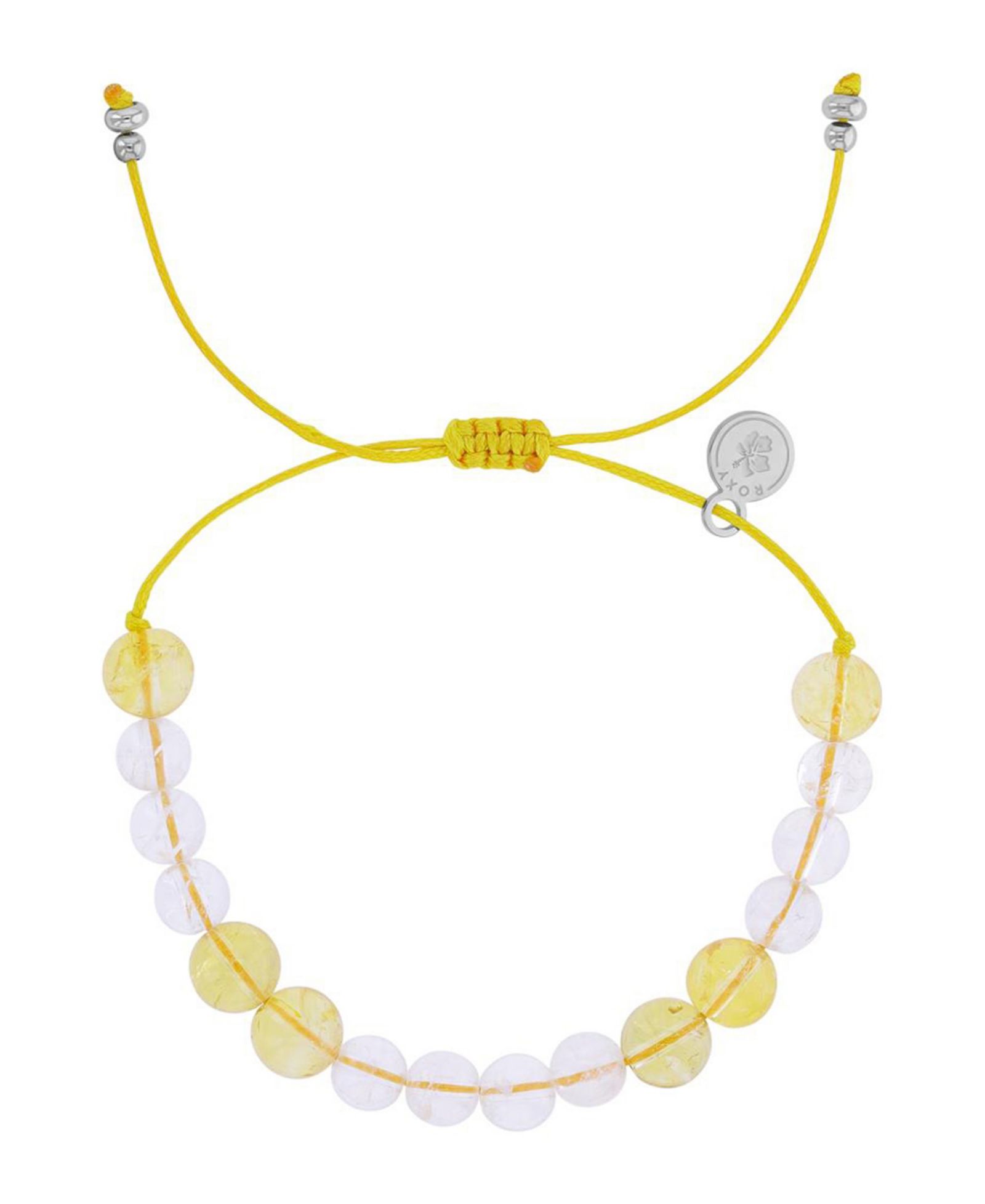 ROXY Waterproof Citrine Clear Quartz Adujustable Bracelet