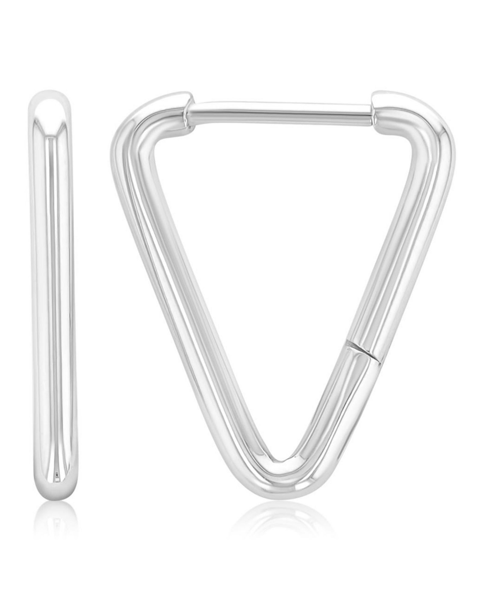 Серьги-кольца ROXY Waterproof Platinum 18mm Triangle Huggie