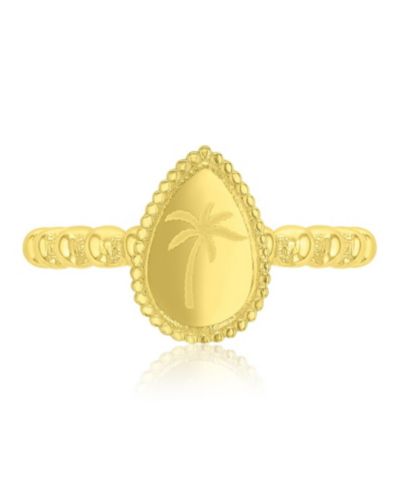 ROXY Waterproof Yellow Palm Tree Beads Ring
