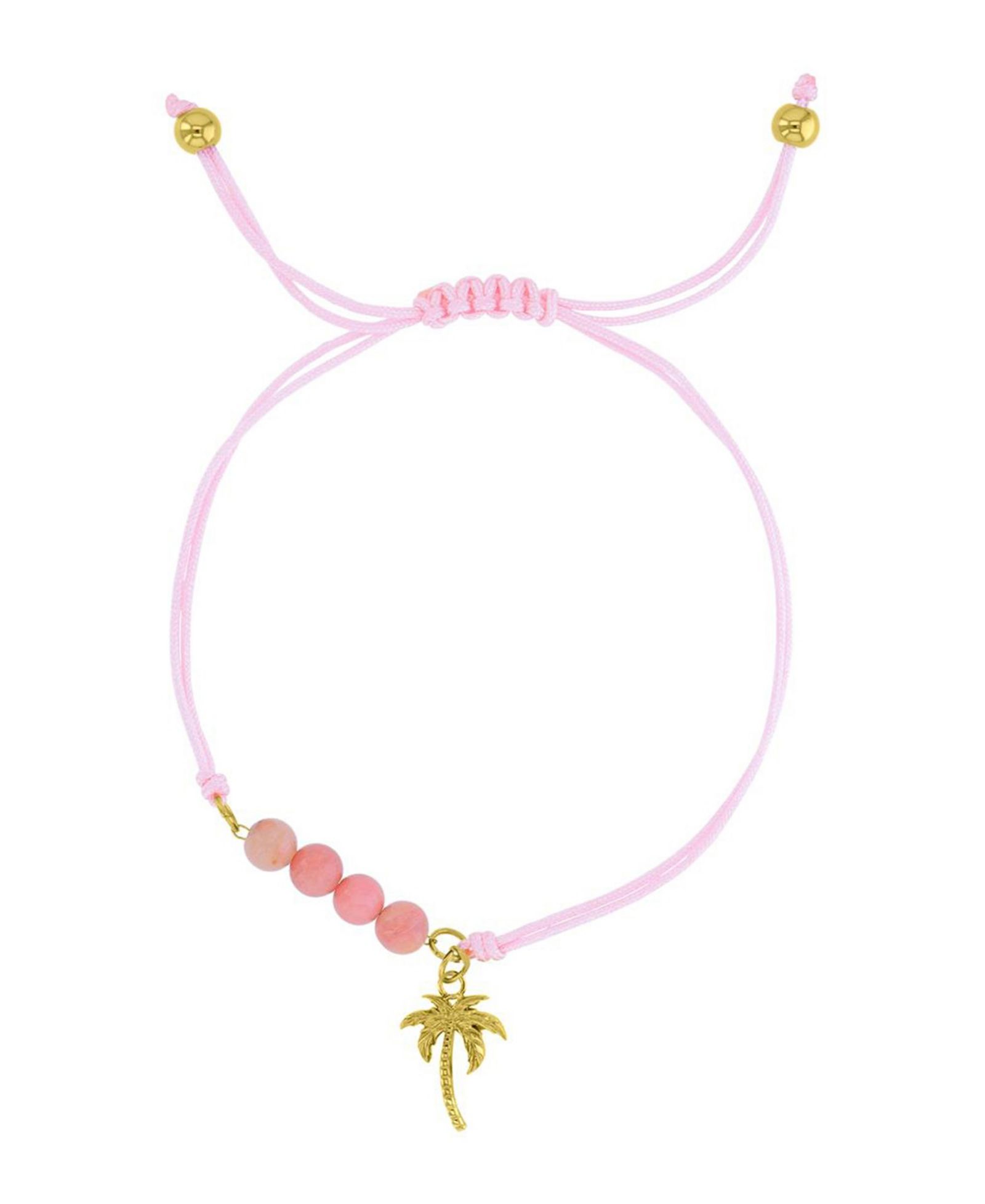 Roxy Waterproof Yellow Palm Tree Labradorite Adjustable Bracelet