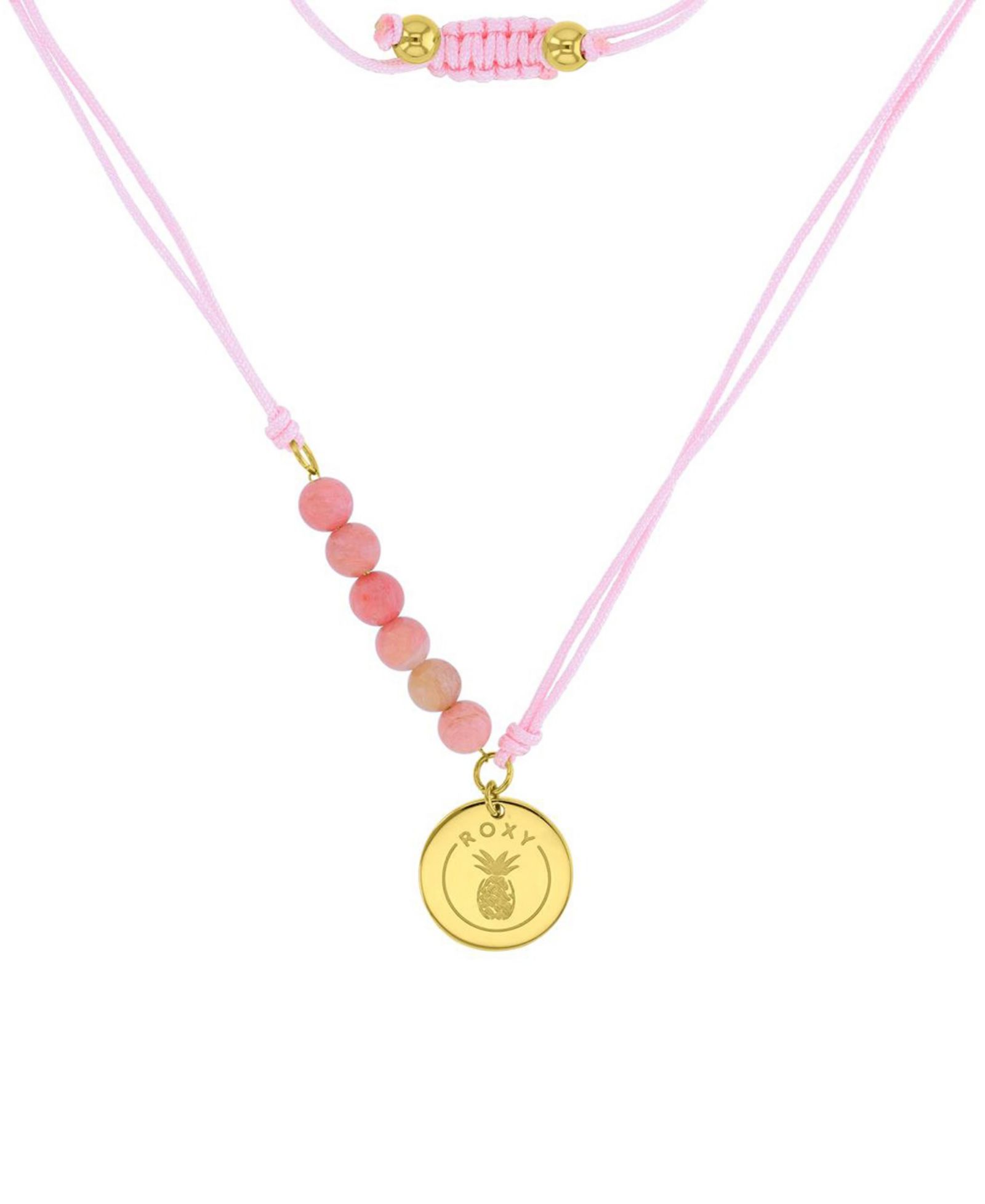 Водонепроницаемое ожерелье ROXY с ананасом и родонитом, желтое, регулируемое